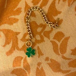 Gold Toggle Shamrock bracelet
